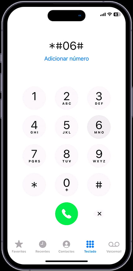 Código teclado IMEI iOS