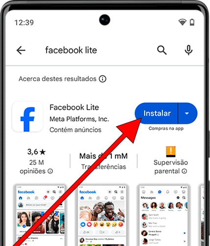 Baixe o Facebook no Google Play