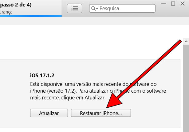 Restaure o iPhone 13 Pro do iTunes