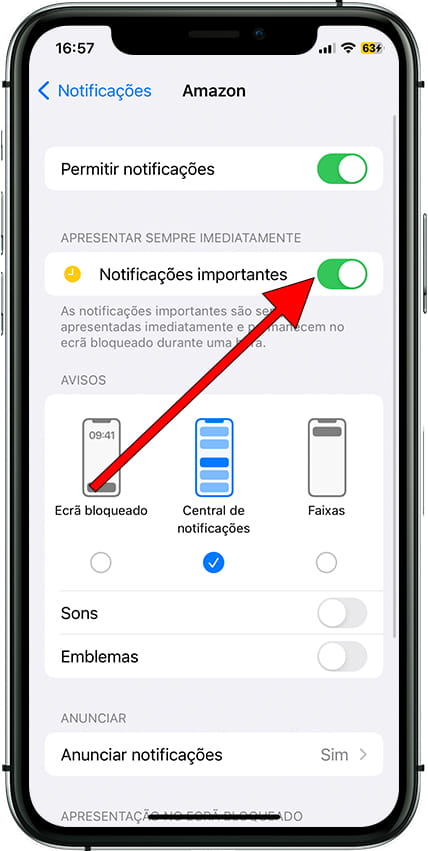 Notificações importantes do iOS