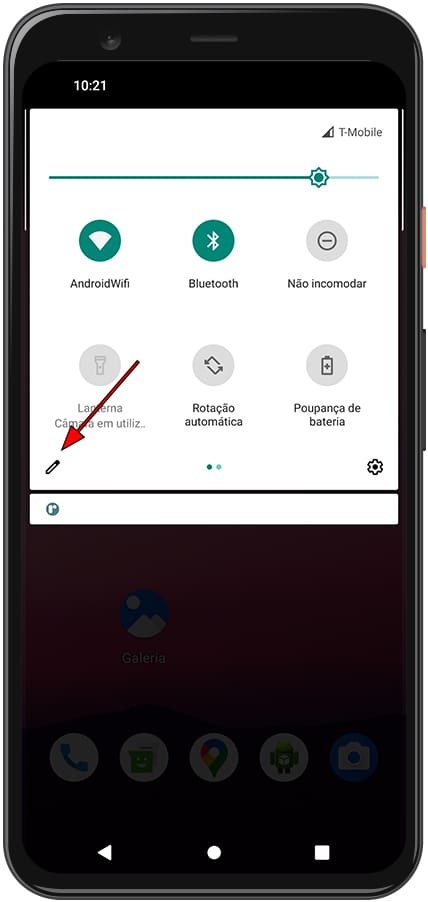 Editar ícone do painel rápido Spark 10