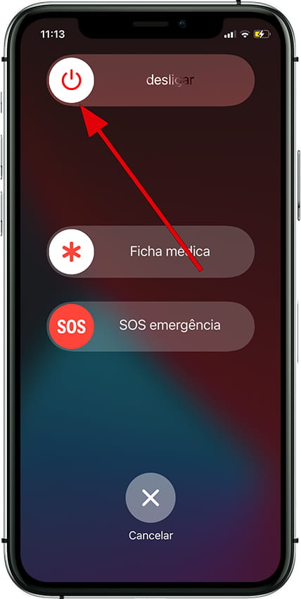 Deslize para desligar iPhone 16 Plus