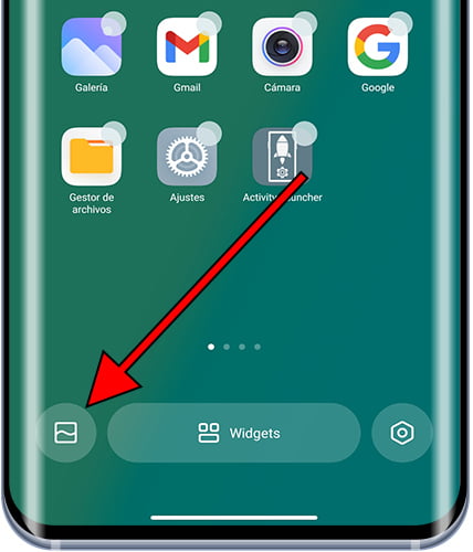 Configurações da tela inicial do Xiaomi